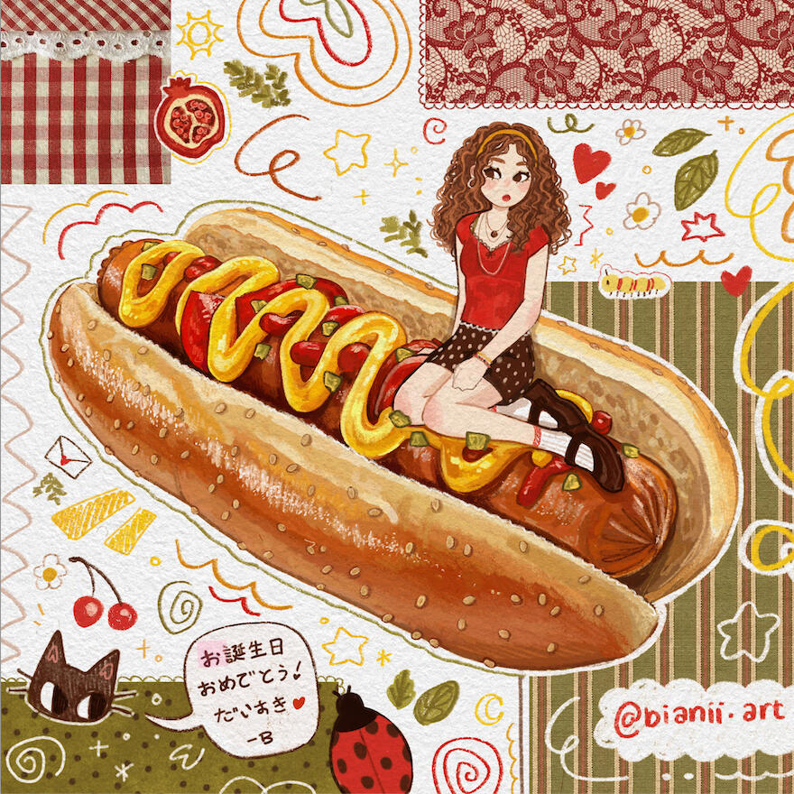 ruth & hot dog